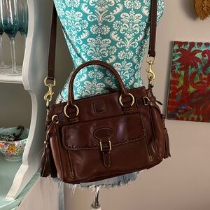 Dooney & Bourke Chestnut Florentine Front Pocket Satchel